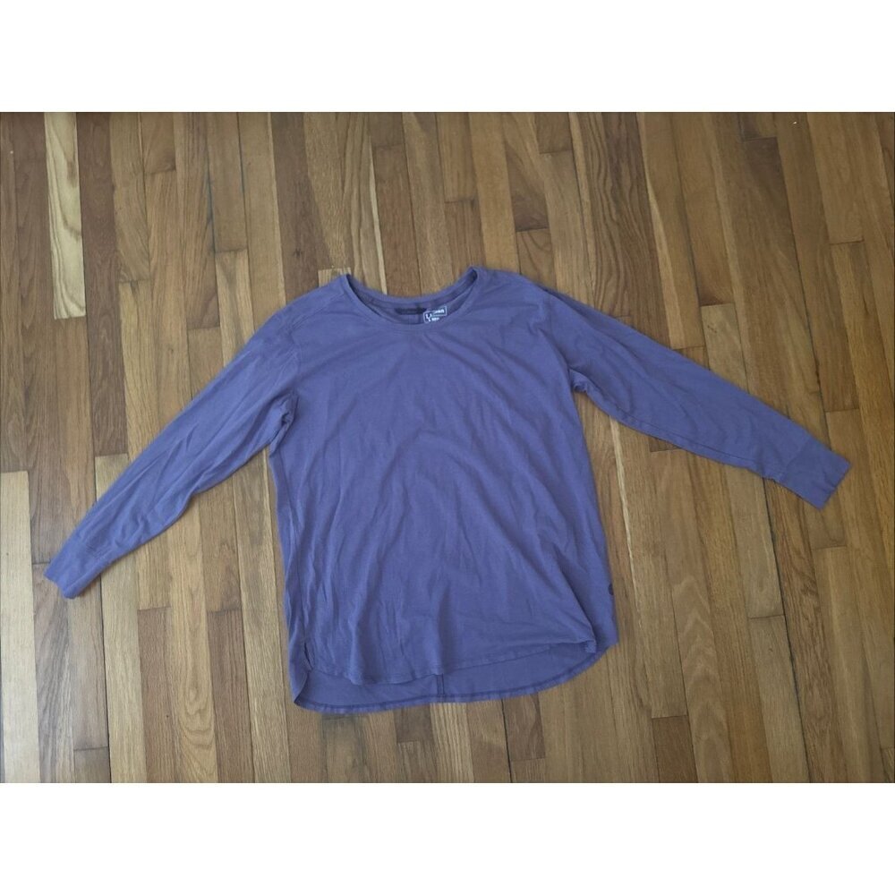 L.L.Bean Women's Shirt Long Sleeve Purple Modal Stretch Crewneck 514114 Size L R